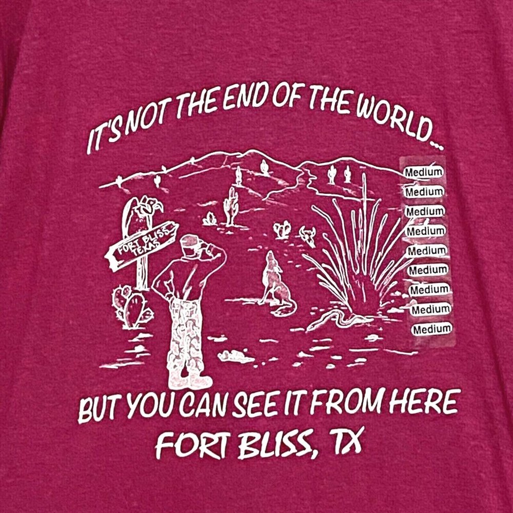 Lifesigns Fort Bliss Texas T-Shirt‎ M Pink